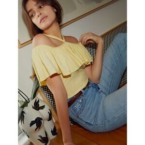 NWT NATION LTD - Morgan Halter In Butter Yellow Sz M